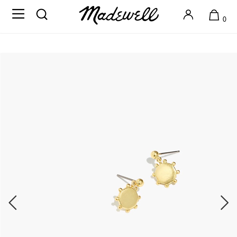 Madewell Dot Coin Earrings- NWOT